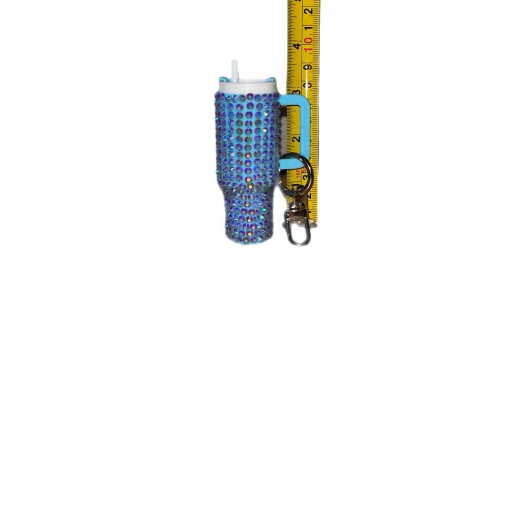 Sparkling Blinged Mini Cup Keychain/Lipstick Holder